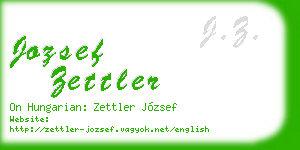 jozsef zettler business card
